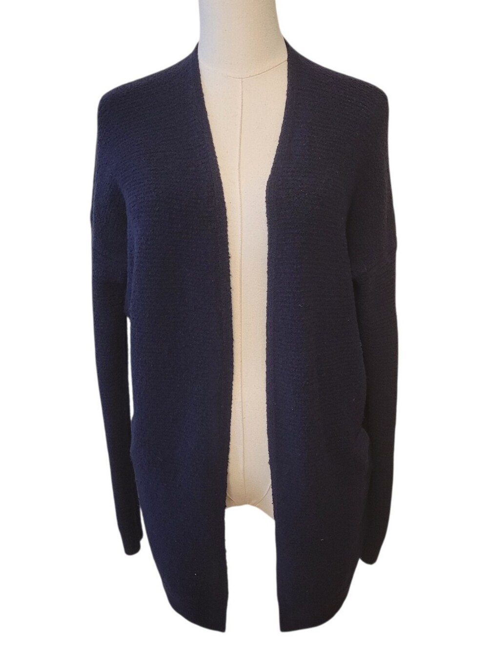 LOFT Dark Blue Knit Open Cardigan Sweater Size Large